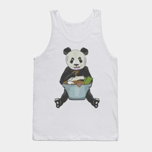 Panda Eating Noodles Tank Top